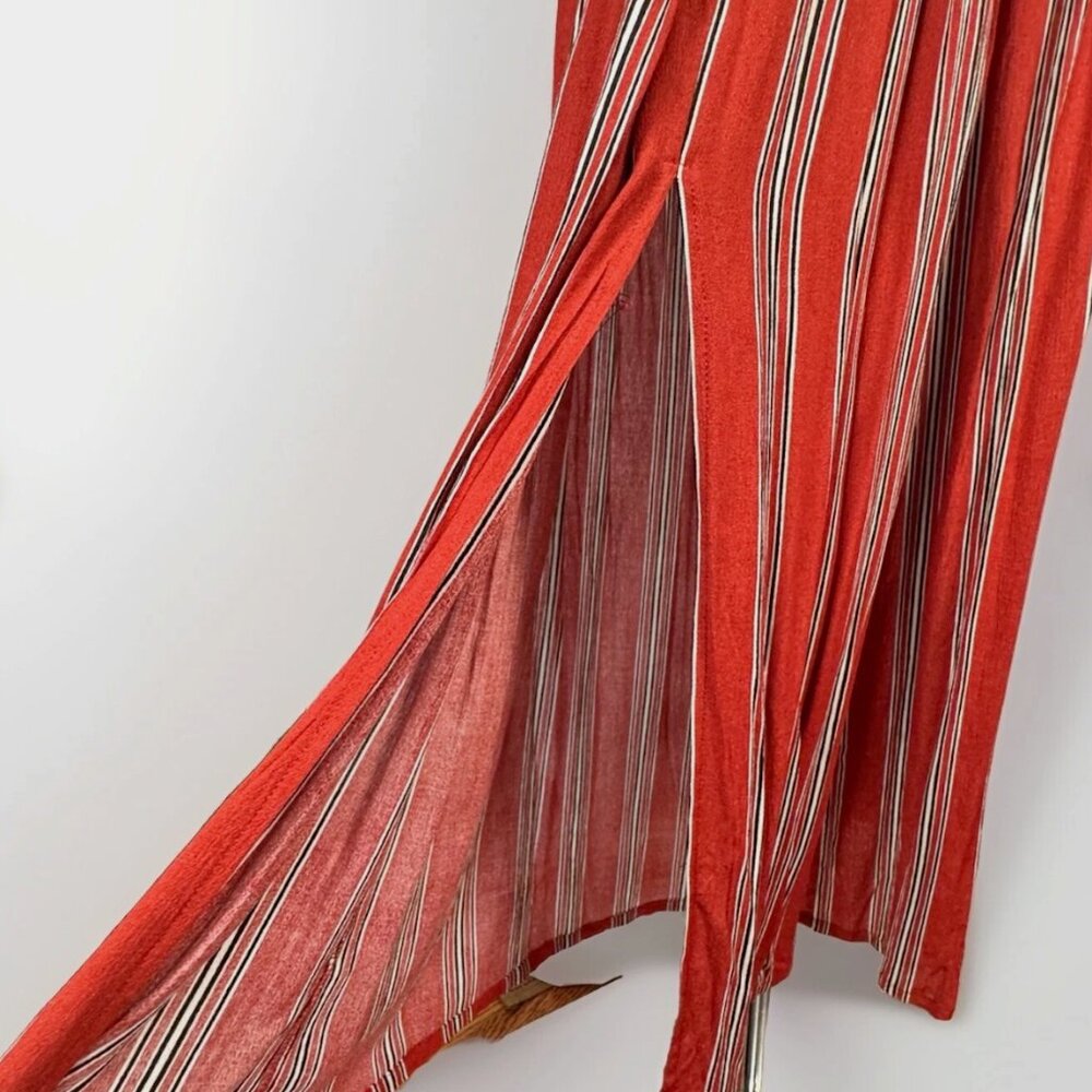 (S) SIMPLEE AWESOME Vertical Striped High Waist Palazzo w/ Slit Leg - Picture 8 of 12